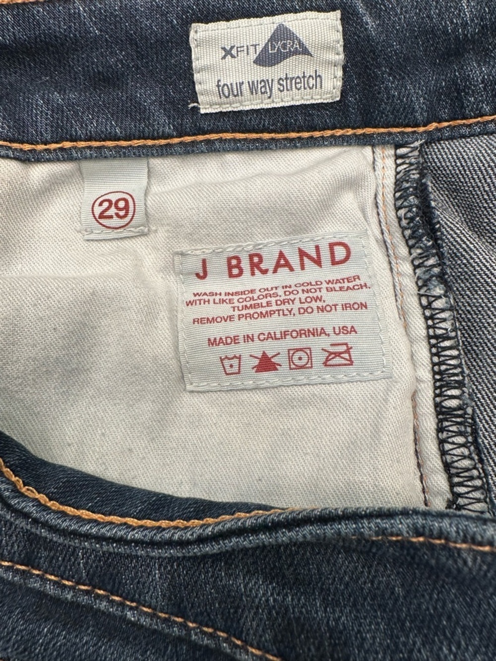 J Brand The Doll High Rise Flare Jeans Size 29 Dark Wash 4-Way Stretch - Picture 9 of 10